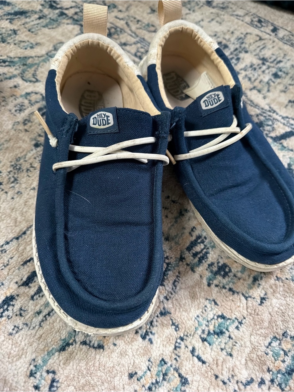 Hey Dude kids Navy Canvas Casual Shoes